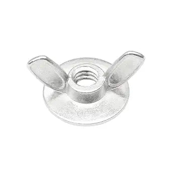 50 Pieces 1/4''-20 Washered Wing Nut, Zinc Plated Hurricane Hardware Butterfly Nuts with Washer for Fasteners, Silver