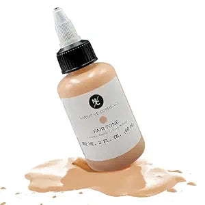Narrative Cosmetics Flesh Tone Alcohol Airbrush Paint ï¿½ï¿½ï¿½ Fair Tone | 2 fl oz Waterproof Liquid Makeup for Tattoo Cover-Up, Scar & Skin Concealer | Sweatproof Body Makeup for Film, Stage & C
