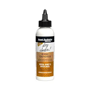 Aunt Jackie’s Braid + Twist Collection Dry Clean! No Rinse Scalp Refresh – Detox and Moisturize Scalp with Witch Hazel, Scalposine, Biotin, and Honey – 6 fl oz