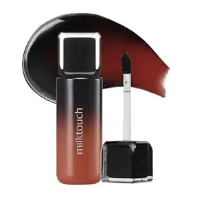MILKTOUCH Black Peel Off Lip Tattoo - Long-Lasting Matte Lip, Waterproof & Transfer-Proof, Highly Pigmented, Stay-On-All-Day Lip Tint Stain (4.5g) #05 Black Fig
