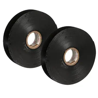 3M Scotch Linerless Electrical Splicing Tape 130C for Wires and Cables, 3/4 in x 30 ft, Rubber Backing, Self Fusing, UV Resistance, Highly Conformable, Moisture Seal, Black, 1 Roll, 2-Pack