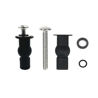 2 Pack Universal Toilet Seat Hinge Bolt Screw Blind Hole Fixing Expanding Rubber Bolt Top Fix Nuts Screw for Top Mount Toilet Seat Replacement Parts Kit