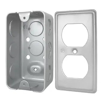 1-Gang 4 x 2 in Metal Handy Box, 13 cu.in, UL Listed, 1 Pack