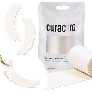 Curacoro Double Foam Eye Pads, 46 Hypoallergenic Pads for Lash Extensions