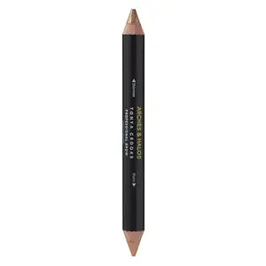 Arches & Halos Brow Highlighting and Concealer Crayon - Golden - Shaping and Shimmer Eyebrow Stick and Highlighter Duo - Soft, Ultra Creamy Formula - Define, and Sculpt for Sharp Brows - 0.176 oz