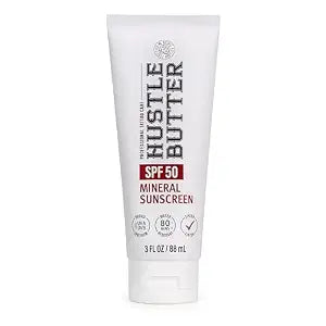 Hustle Butter Tattoo Aftercare Sunscreen - Tattoo Sunscreen Lotion - Fade Protection, SPF 50, Hydrating with Shea Butter & Coconut Oil, TSA-Friendly, Water Resistant, Non-Greasy, 3 oz