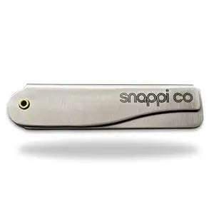 Snappi Co�� Metal Folding Beard Comb | 304 Stainless Steel Pocket Comb for Men for Beard Grooming, Hair Styling & Moustache Care | Compact Flip Comb, Portable Mens EDC Accessories | Includes Gift Box