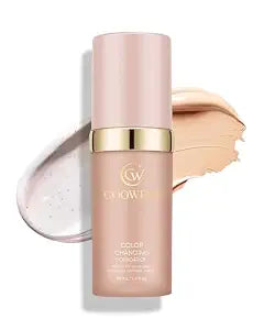 Color Changing Foundation for Mature Skin, 4-in-1 Light to Medium Shade-Adapting Skin Tint, Lightweight Hydrating Coverage Liquid Foundation Makeup, Smooth & Blur Finish, 30ml (Natural)