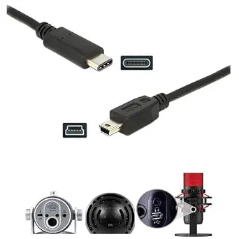 USB-C Cable for Blue Yeti Microphone Snowball iCE, iPhone, Android, Mac, PC