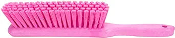 SPARTA 8 Inch Soft Counter Brush with Polyester Bristles and 5 Inch Handle, Color Coded Handheld Broom for Tables Countertops and Foodservice Surfaces, 13 Inch Overall Length, Pink