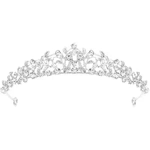 Aprince Silver Tiaras and Crowns for Women Wedding Tiaras for Bride Rhinestone Princess Crown for Women Hair Accessories for Birthday Party Prom Quinceanera