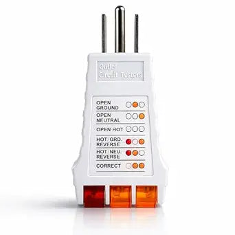 Outlet Tester for Grounding Products - Test Receptacles & Sockets for Proper Wiring - Simple Tool for Electrical Assessment