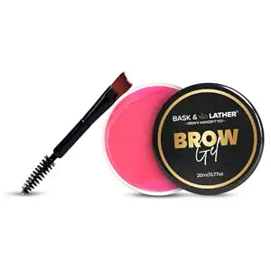 BASK & LATHER Stronghold 24-Hour Brow Gel ï¿½ï¿½ï¿½ï¿½ï¿½ï¿½ï¿½ï¿½ï¿½ Clear Eyebrow Gel with Castor Oil, Argan Oil & Basil Leaf ï¿½ï¿½ï¿½ï¿½ï¿½ï¿½ï¿½ï¿½ï¿½ Flake-Free, Waterproof, Smudge-Proof