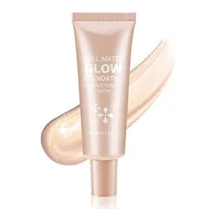 Boobeen Liquid Foundation Makeup, Waterproof Dewy Foundation With Slight Shimmer, Illuminator Highlighter, Luminous Silk Foundation To Enhance Skin Natural Glow