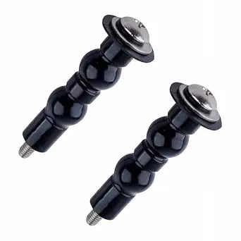(2 PCS) (Long) Toilet Hinge Screw Kit - Expanding Rubber Bolt Top Nuts Set for Top Mount Toilet Seat Tightening, Blind Hole Fixing
