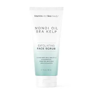 Exfoliating Face Scrub with Monoi Oil & Sea Kelp ��� Clarifying & Firming Facial Exfoliator with Natural Pumice ��� Vegan, Paraben-Free, 5.1 fl oz