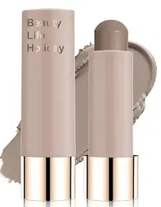 Cool Toned Contour Stick Blendable Smooth Bronzer Matte Finish Lightweight Face Shaping Makeup Natural Cream Contouring Pen Long Lasting Highly Pigmented Portable Travel Size, Cold Grey Brown