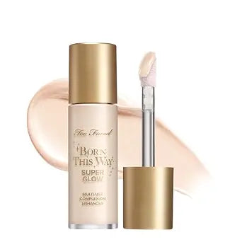 Too Faced Born This Way Super Glow Multi-Use Highlighting Skin Enhancer | Hydrating Natural Glow Gel with Radiant Finish for Illuminated Skin | Non-Greasy + Blendable