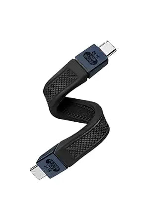 Duttek 5 inch 80Gbps Short USB C Cable, 240W PD Fast Charging, 8K 60Hz Video Output, USB4 Thunderbolt 4 Cable Compatible for iPhone 16, MacBook, Thunderbolt 5, External SSD, Docking Station Grey