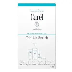 Curel Japanese Skin Care Trial Kit, with Ceramides, Travel Size