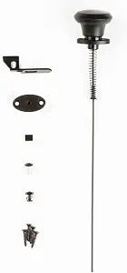 National Hardware Gate Latch Cable Pull, 10 3/4 in, Spring Loaded, Black