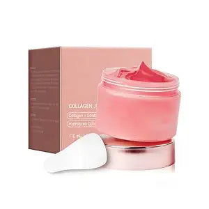 Collagen Jelly Cream，Hydrating Skin Treatment Firming，Niacinamide & Hydrolyzed Collagen，Anti Aging Moisturizer,Wrinkle for Youthful Glow，Nourishing Infused Gel Cream for All Skin Types