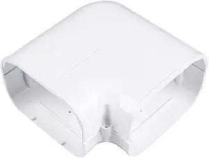 LyPrem 4" Flat Elbow PVC Line Set Cover Kit Accessories for Mini Split (White)