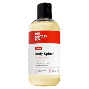 Her Fantasy Box | Body Splash Hydrating Body Oil (Yummy) - Moisturizing, Non-Greasy Formula for Soft, Smooth Skin - All-Natural, Lightweight & Nourishing