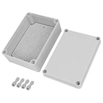 Junction Box6.9"x 4.9"x 3" Outdoor Electrical Box with Mounting Plate, IP67 Dustproof Waterproof ABS Plastic Project Box, DIY Electrical Enclosure Gray (175x 125x 75 mm)
