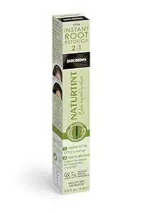 Naturtint Instant Root Retouch - Dark Brown 2-in-1 Gray Coverage, 0.33 fl oz