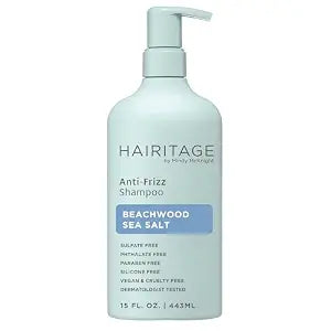 Hairitage Woody Sea Salt Anti-Frizz Shampoo for Men and Women, 15 fl oz