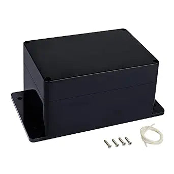 Junction Box IP65 Waterproof Dustproof ABS Plastic Universal Electric Project Enclosure with Fixed Ear Black 6.3x4.3x3.5 inch (1pc)