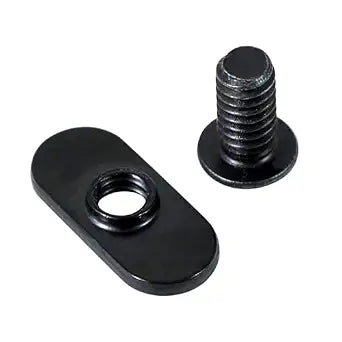 1/4"-20 Centered Slide in Economy T-Nut, 20 Pcs for T Slot Track with 1/4"-20 x 1/2" Bolt, Applicable for 10 Series or 1.0'' Base Aluminum Extrusion, Black