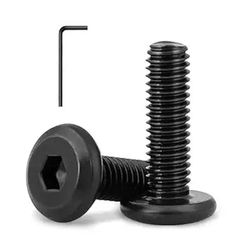 5/16-18 x 1" (20 Pack) Flat Head Hex Socket Cap Screws Bolts, Black Oxide 304 Stainless Steel 18-8, Hex Drive, Bright Finish, Fully Machine Thread