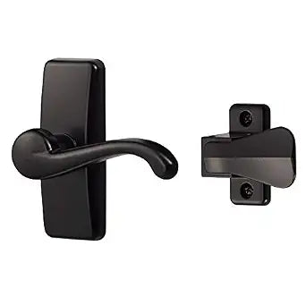 Ideal Security GL Lever Handle Set for Storm Doors and Screen Doors, Storm Door Handle Replacement, Screen Door Handle, Matte Black