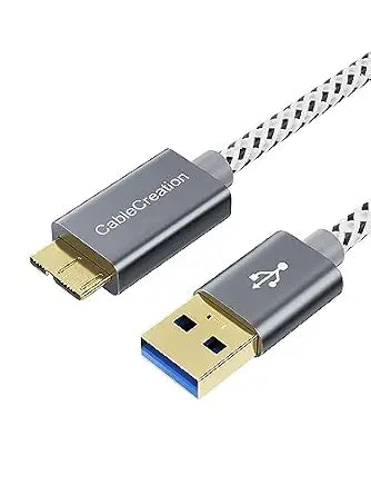 CableCreation USB3.0 External Hard Drive Cable 3.3FT, USB 3.0 Micro B Cable