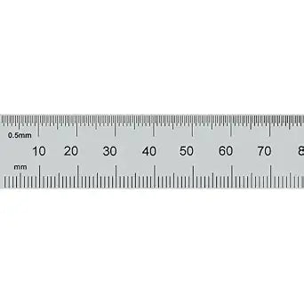 PEC Tools 12"/300mm Steel Rule, Slim & Flexible, Made in USA