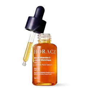 HORACE Vitamin C + Glycolic Acid Face Serum for Men – Unscented, 1 fl. oz