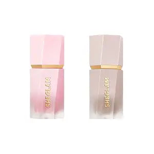 SHEGLAM Color Bloom Liquid Blush Matte Finish-Love Cake+SHEGLAM Sun Sculpt Cool Toned Liquid Contour-Soft Tan