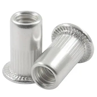 100Pcs #10-24 Rivet Nuts, Aluminum Flat Head