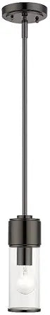 Livex Lighting 17140-46 Quincy Mini Pendant, Black Chrome