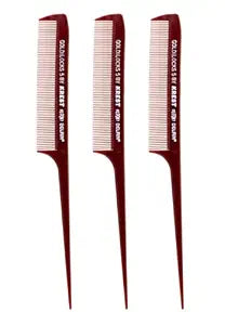 Kest Goldilocks 3 Professional Heat Resistant DuPont Delrin Combs (Burgundy - G5)