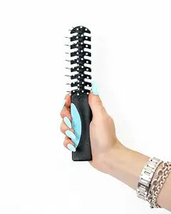 Cricket Static Free Volumizer Hair Brush - Styling, and Detangling All Hair Types, Long, Short, Thick, Thin, Curly, Straight, and Wavy, Happy Hair (Sky Blue)
