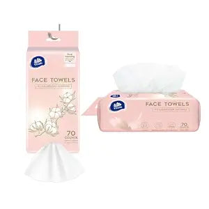 Vinda Disposable Face Towels, 70 Count, Hanging Pack, Patch Tested
