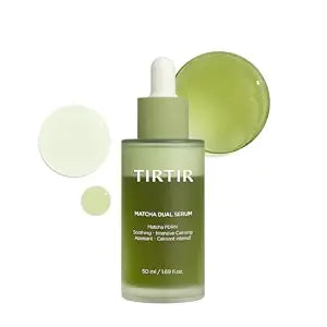 TIRTIR Matcha Dual PDRN Serum | Irritated Red Skin Relief & Glass Skin Glow with 20,000ppm Vegan Matcha PDRN, 5% Niacinamide, Hydrating Non-Sticky Korean Face Serum for Sensitive & Acne-Prone Skin
