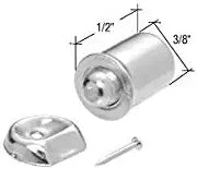 Nickel Plated Shower Door Bullet Catch - Package