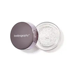 Bodyography Glitter Pigment Eye Shadow | Long Wear Shimmer Eyeshadow | Vegan, Talc & Paraben Free | Cream Powder Formula | Halo (Silver Diamond) 1.5 g