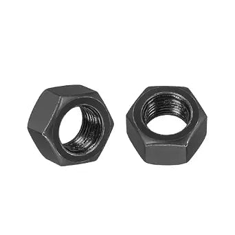 5pcs Hex Nuts 1/2"-20 Carbon Steel Fine Thread Black