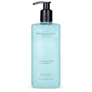 Pecksniff's Hand Wash - Liquid Hand Soap for Soft Skin, Natural, Revitalising, Hydrates and Moisturises, Handcrafted in England, Cruelty Free, Gift of Luxury 480ml/16.2 fl oz (Sandalwood & Vanilla)
