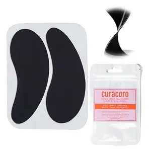 Curacoro Reusable Silicone Eye Pads Under Eye Patches (Black, Style 3)